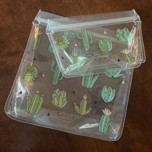 2 Grove Collaborative Reuseable Bag set, sandwich and snack size